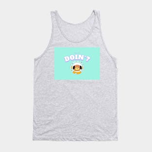 Howl You Doin'? Green Space Dog Tank Top